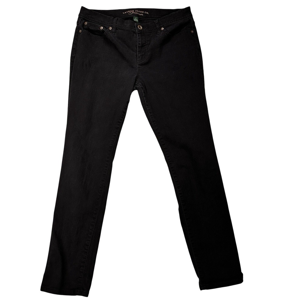 LRL Lauren Co Ralph Lauren Jeans Premium Womens Size 8 Dark Wash Modern Straight - Picture 2 of 8